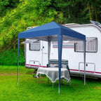 Blue Non Enclosed Folding Shed