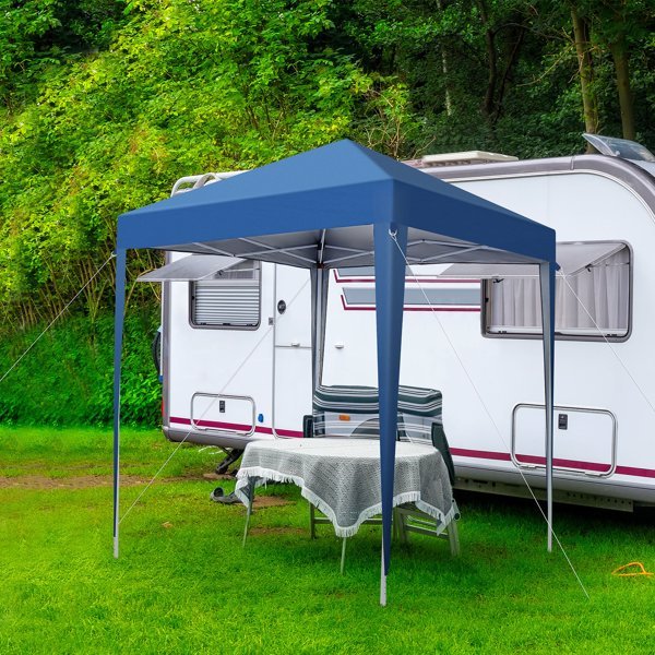 Blue Non Enclosed Folding Shed