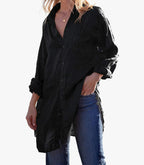 Long Shirt Loose Beach Bikini Cover Up Women Casual Beachwear
