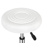 White Technician Bench With Circular Patterned Cushion