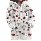 Halloween Animal Print Casual Hooded Cape Coat