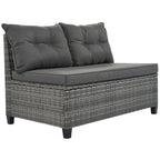 8-Pc Outdoor Wicker Round Sofa Set, Half-Moon All-Weather Curved Sectional