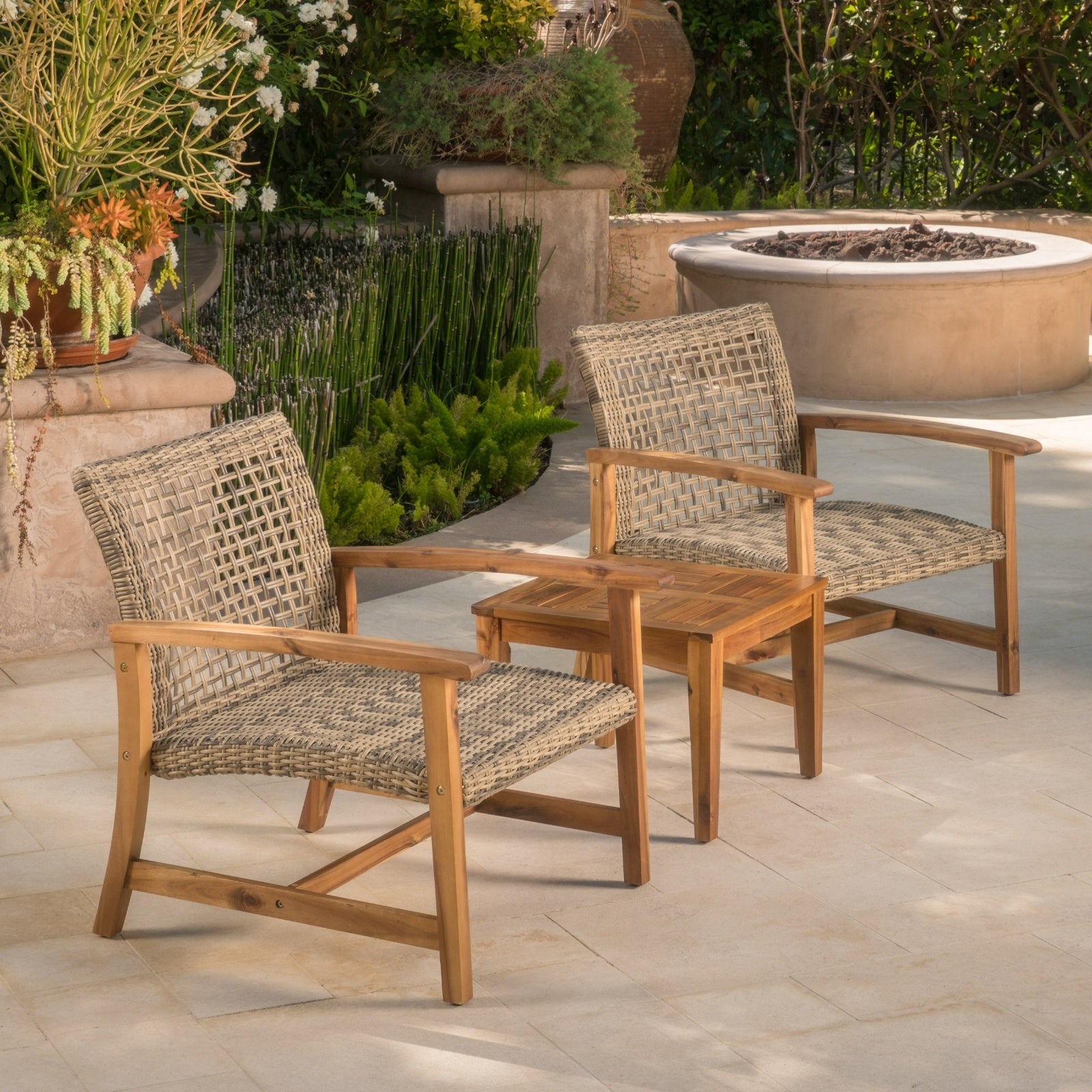 HAMPTON WOOD WICKER CLUB CHAIR