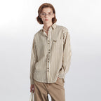 European And American Striped Shirt Women's Autumn Winter Retro Fashion