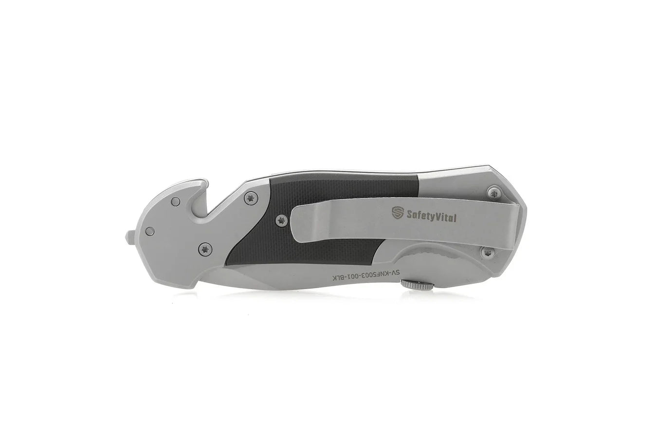 Pocket Knife With Clip Point Blade and Strap Cutter