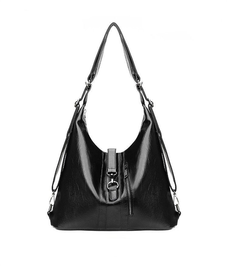 Fashion Casual Washable Soft Leather Shoulder Bag