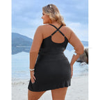 Plus Size Woman Skirt One-piece Swimsuit