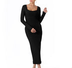 Women's Fashion Simple Solid Color Dress