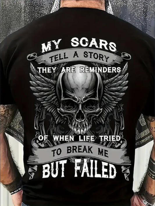 Men's Plus Size T-Shirts "My scars tell a story"