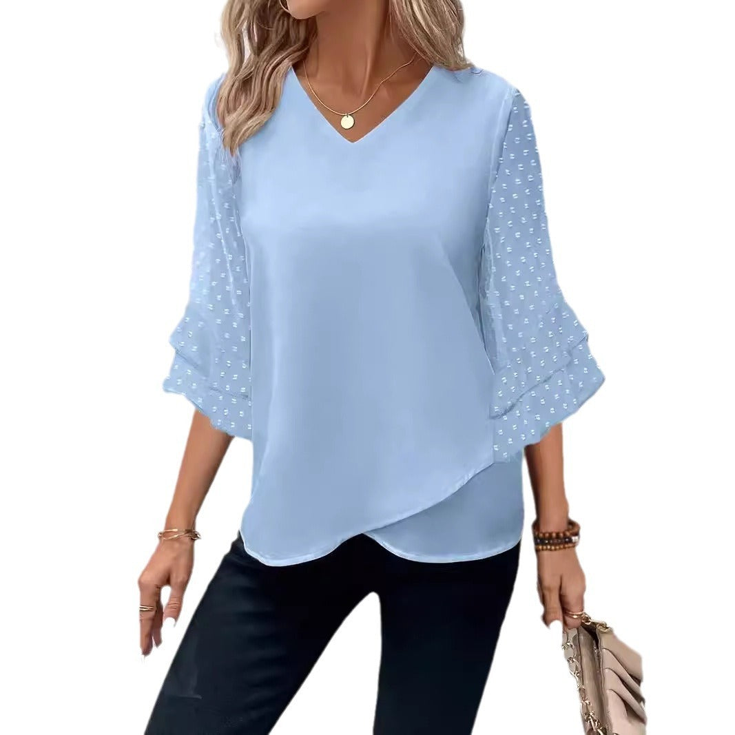 Graceful And Fashionable Chiffon Thin Shawl Sleeve Long Sleeve