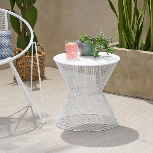 NEVADA SIDE WHITE IRON TABLE