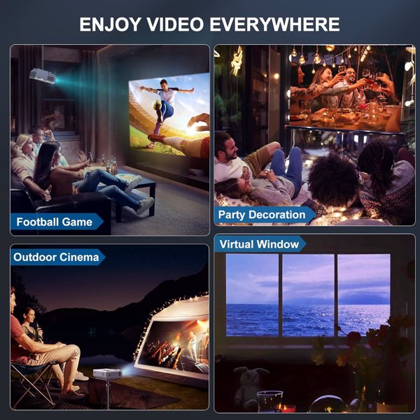 Projector [5G WiFi and 5.3 Bluetooth Function Native 1080P Full HD Resolution