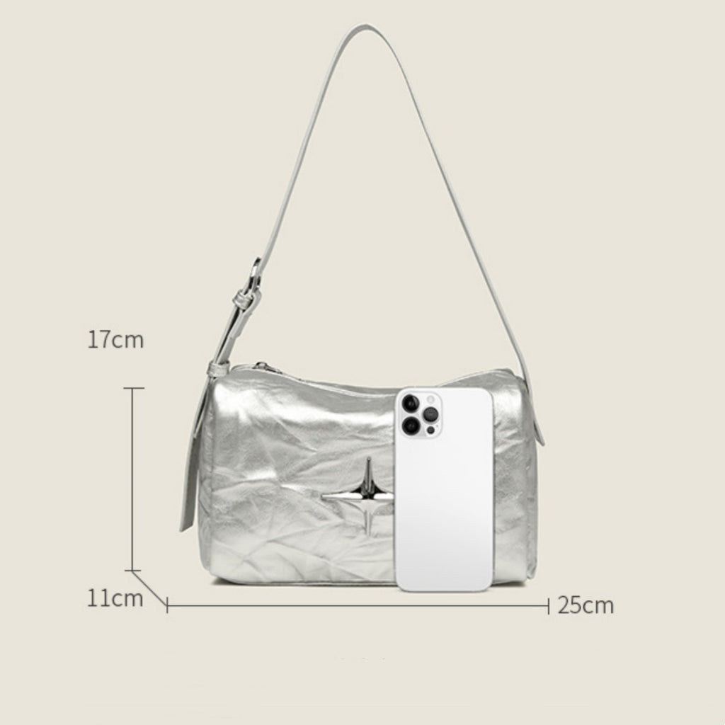 Boston Large Capacity Pillow Bag Pleated All-match Shoulder Bag