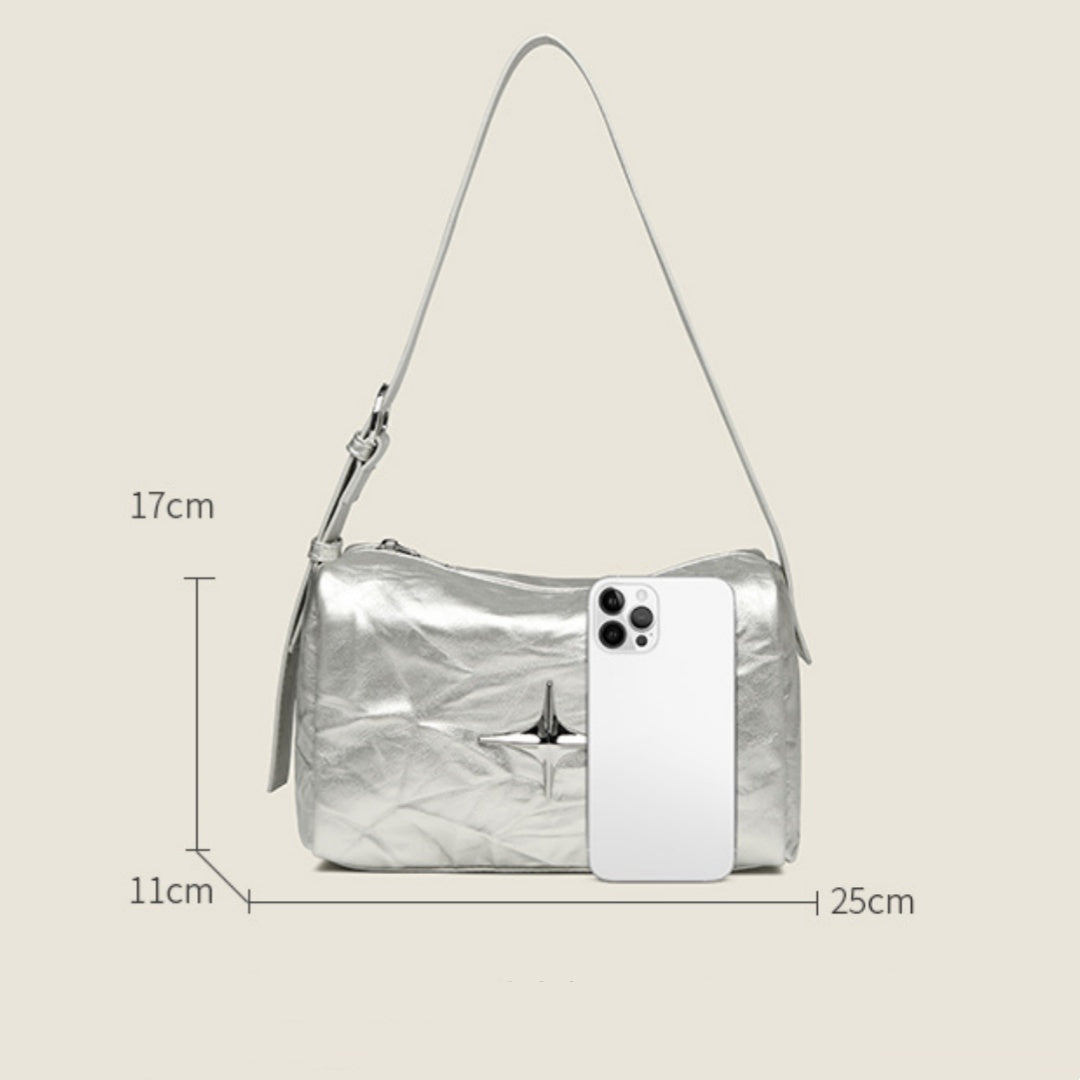 Boston Large Capacity Pillow Bag Pleated All-match Shoulder Bag