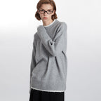 Fake Two Pieces Sweaters Autumn And Winter Trends Loose Round Neck