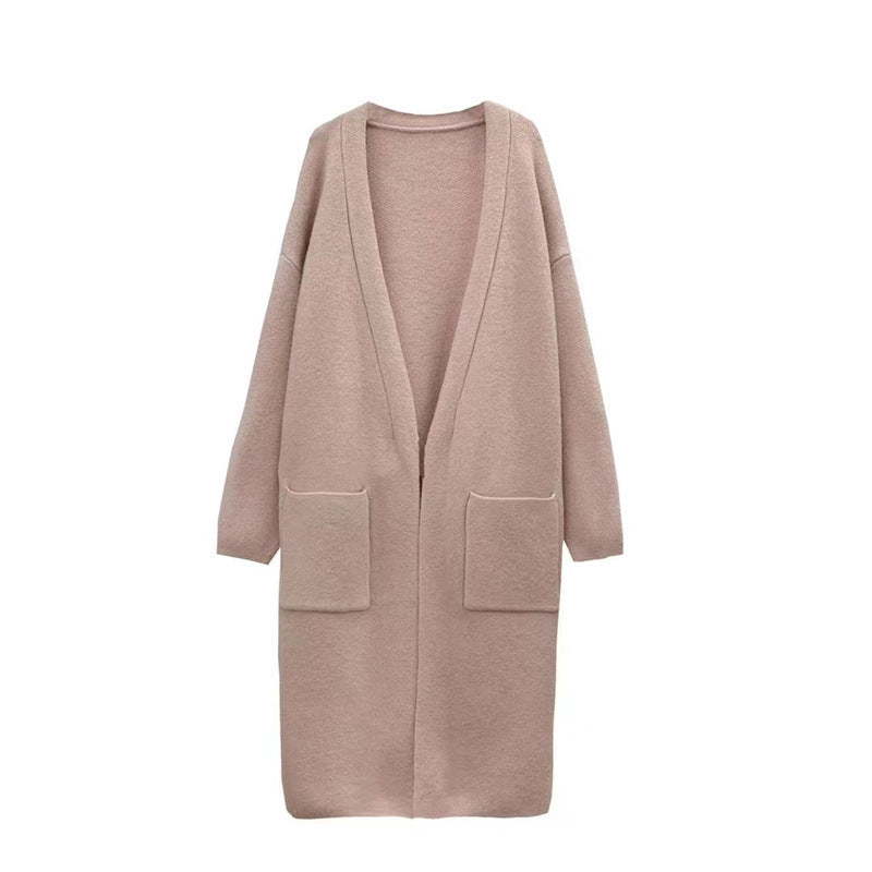 Plus Size Idle Style Long Knitted Cardigan Women's Autumn And Winter New