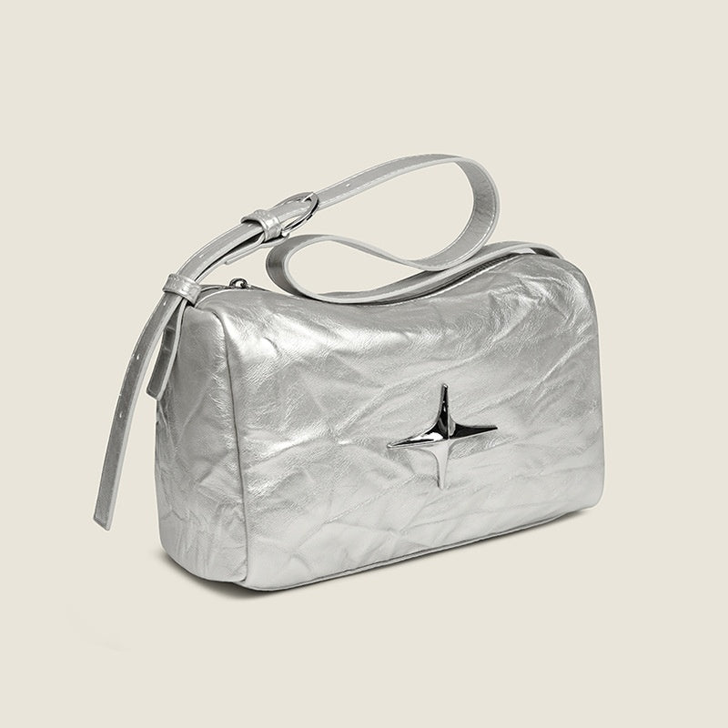 Boston Large Capacity Pillow Bag Pleated All-match Shoulder Bag