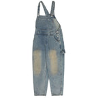 Retro Washed Vintage Washed Strap Cargo Jeans Men And Women