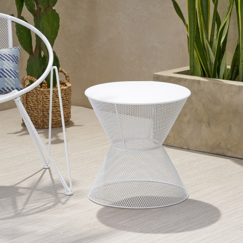NEVADA SIDE WHITE IRON TABLE