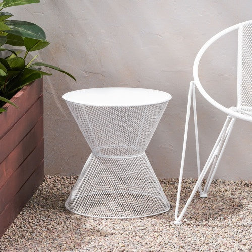 NEVADA SIDE WHITE IRON TABLE