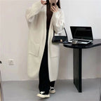 Plus Size Idle Style Long Knitted Cardigan Women's Autumn And Winter New