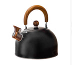 Stainless Steel Sky Gray Folding Handle Whistle Kettle