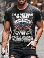 Men's Plus Size T-Shirts "Veteran Grandpa"