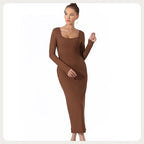 Women's Fashion Simple Solid Color Dress
