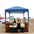 Blue Non Enclosed Folding Shed
