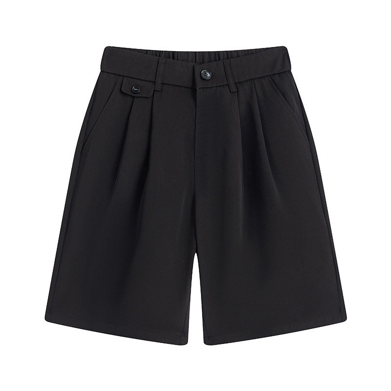 Shorts Men's Comfortable Soft Solid Color Small Suit Pants