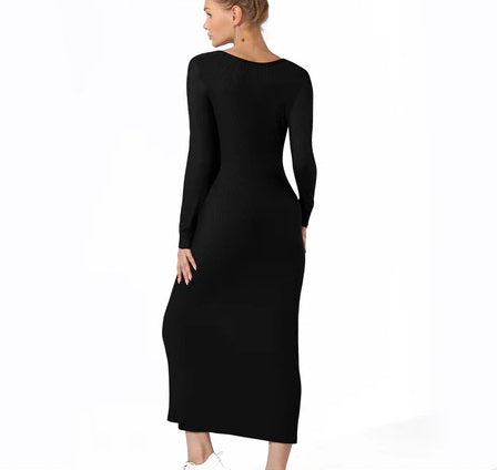 Women's Fashion Simple Solid Color Dress